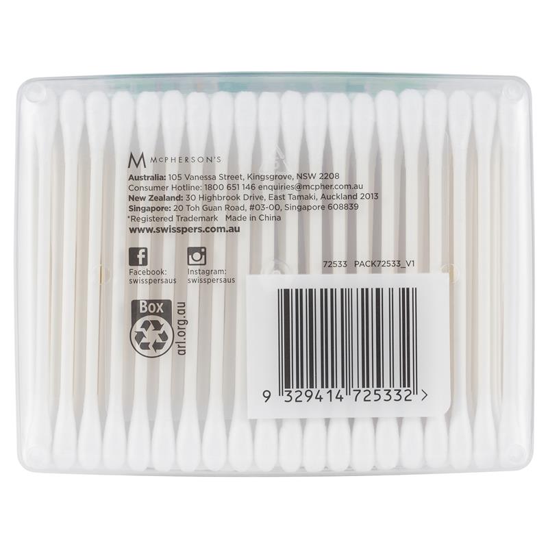 Swisspers Paper Stems Cotton Tips 400 Pack - GimmeNow