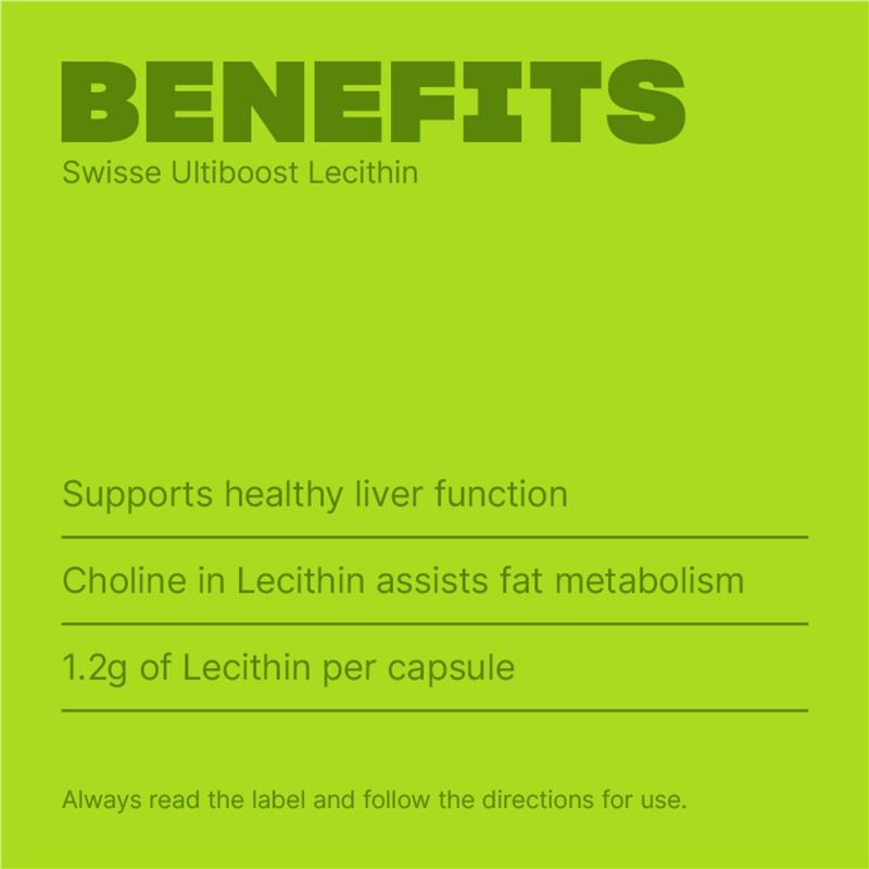 Swisse Ultiboost Lecithin 1200mg 300 Capsules - GimmeNow