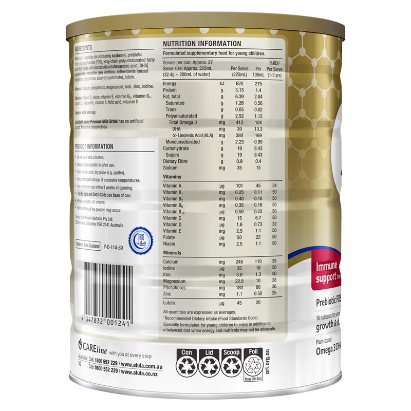 Alula Gold Stage 4 Junior Milk Drink 2 Years+ 900g