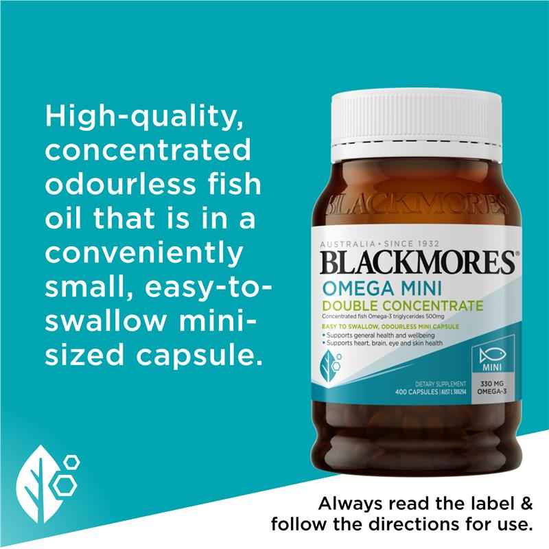 Blackmores Omega Mini Double Concentrate 400 Capsules