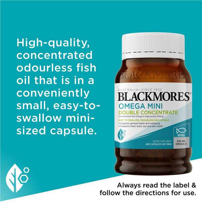 Blackmores Omega Mini Double Concentrate 400 Capsules