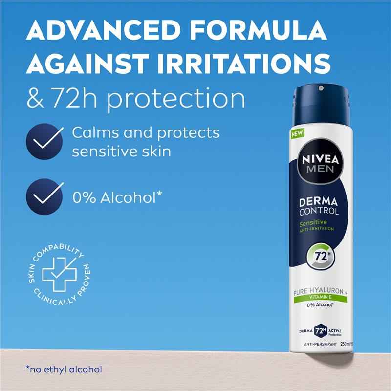 NIVEA MEN Deodorant Aerosol Derma Control Sensitive 250ml
