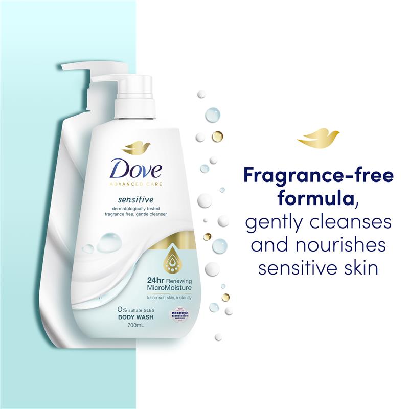 Dove Advanced Care Body Wash Sensitive 700ml