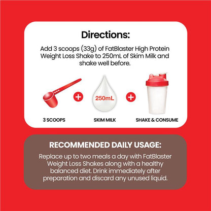 Fatblaster Weight Loss Shake Red Pouch Chocolate 465g