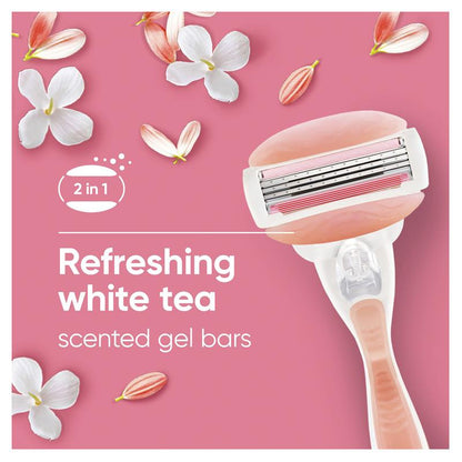 Gillette Venus ComfortGlide White Tea Razor Handle + 2 Blades