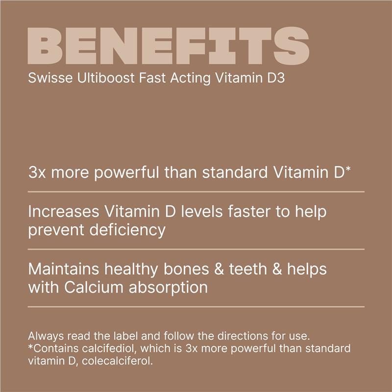 Swisse Ultiboost Fast Acting Vitamin D3 90 Tablets
