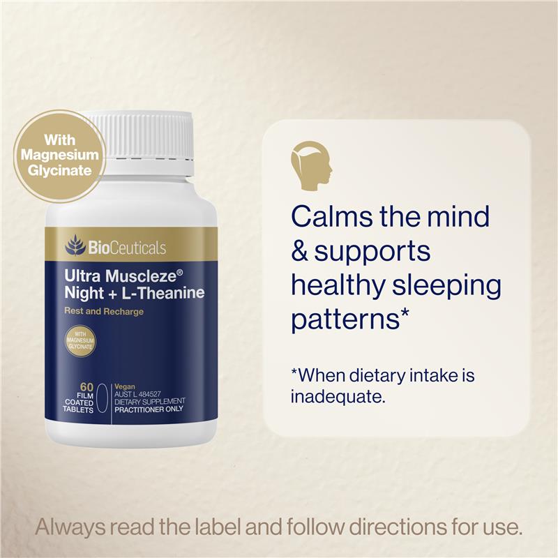 Bioceuticals Ultra Muscleze Night + L-Theanine 60 Tablets