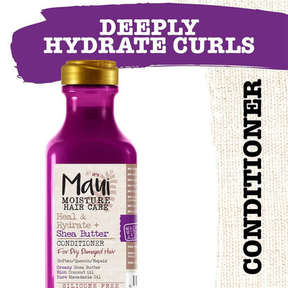 Maui Moisture Heal & Hydrate + Shea Butter Conditioner For Dry & Damaged Hair 385mL