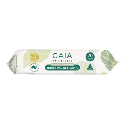 GAIA Biodegradable Water Wipes 70 Pack