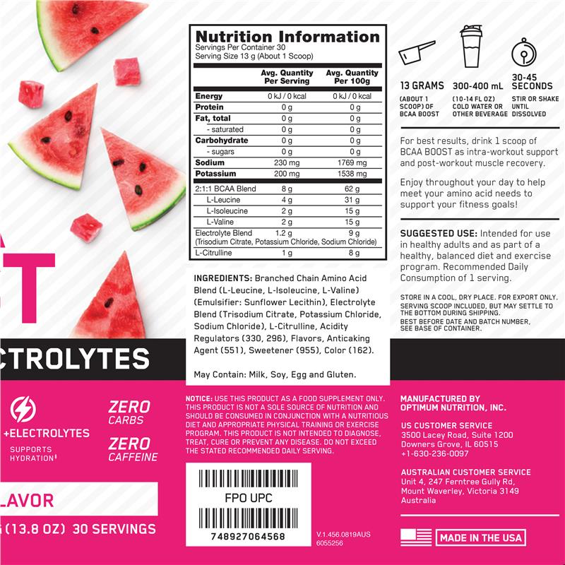 Optimum Nutrition BCAA Boost Watermelon 390g