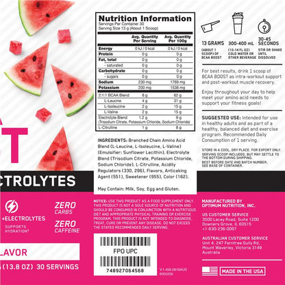 Optimum Nutrition BCAA Boost Watermelon 390g