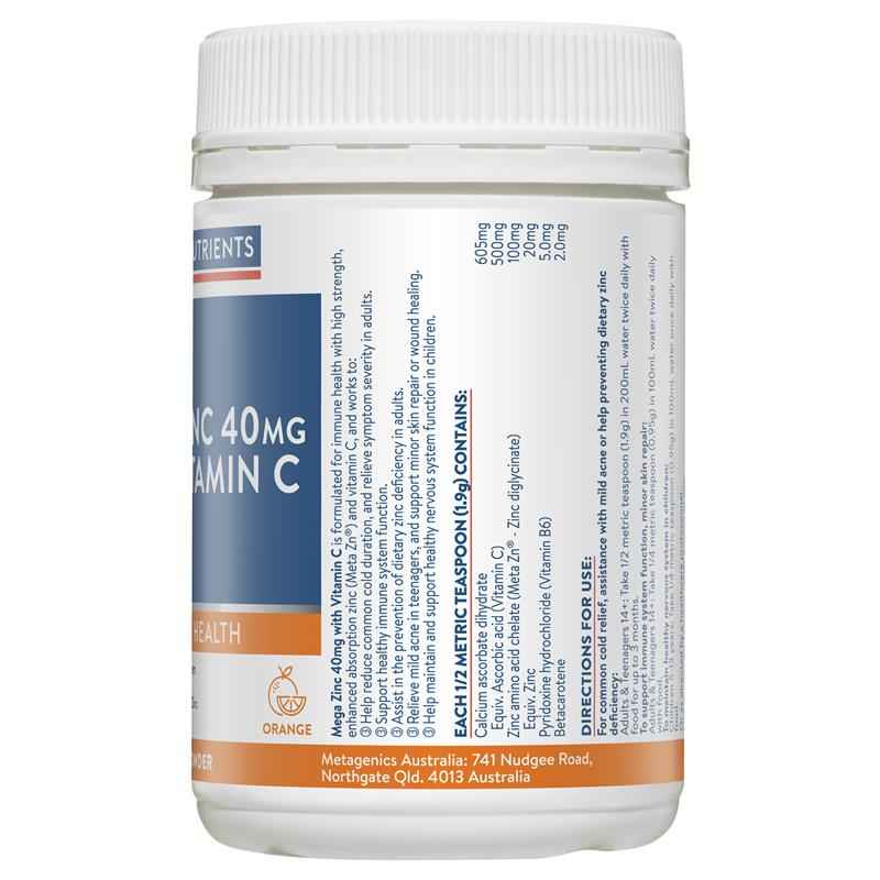 High-Strength Zinc & Vitamin C Powder - Orange Flavour