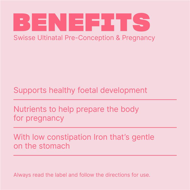 Swisse Ultinatal Pre Conception & Pregnancy 180 Capsules - GimmeNow