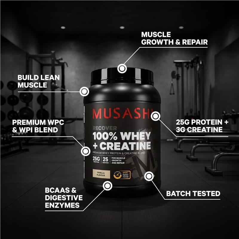 Musashi 100% Whey + Creatine Vanilla 2kg