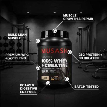 Musashi 100% Whey + Creatine Vanilla 2kg