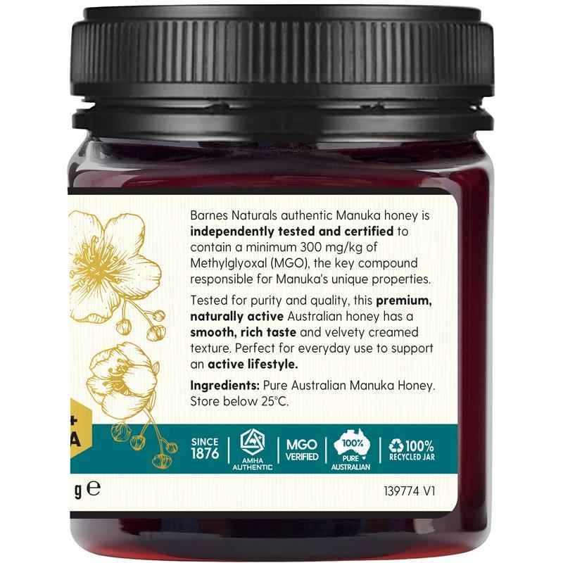 Barnes Naturals Australian Manuka Honey 250g MGO 300+