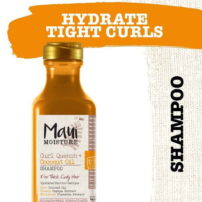 Maui Moisture Curl Quench + Hydrating Coconut Oil Shampoo For Curly Hair 385mL
