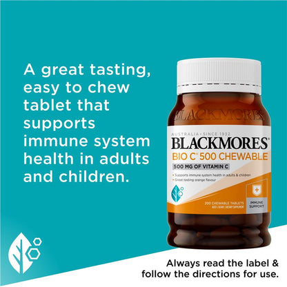 Blackmores Bio C 500mg 200 Chewable Tablets