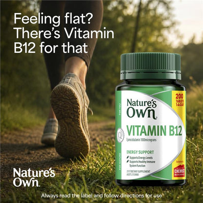 Nature's Own Vitamin B12 200 Tablets Exclusive Size