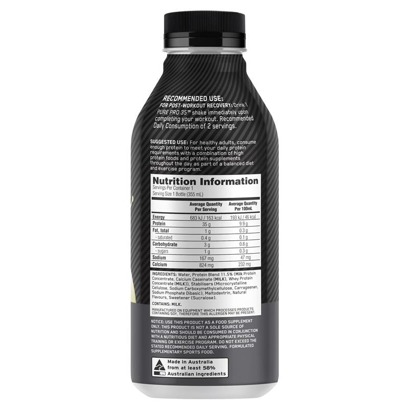 Optimum Nutrition Pure Pro 35 Vanilla 355ml