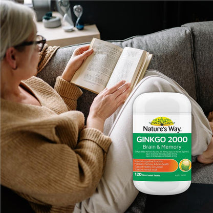 Nature's Way Ginkgo 2000 Brain & Memory 120 Tablets