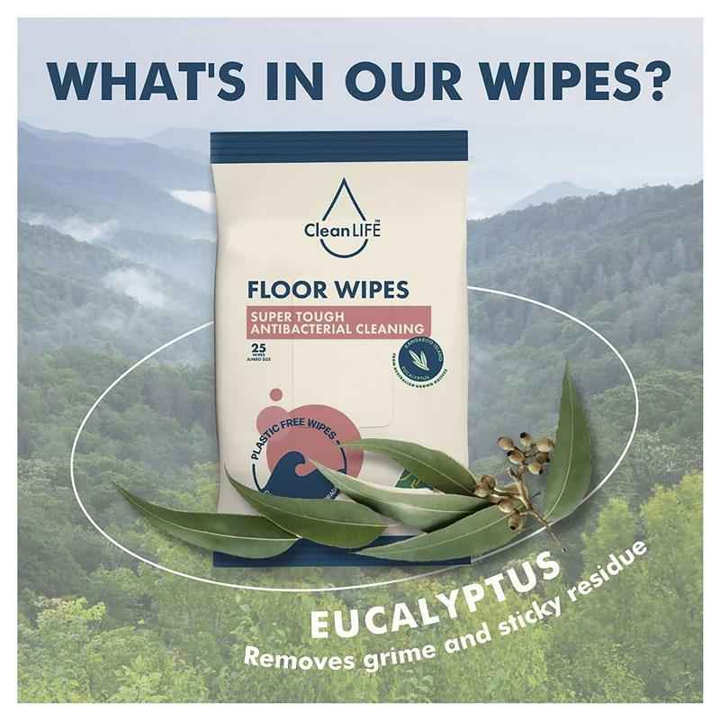 CleanLIFE Floor Wipes 25 Pack