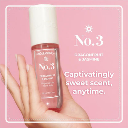 MCoBeauty Dragonfruit & Jasmine No. 3 Fragrance Hair & Body Mist 90ml - GimmeNow