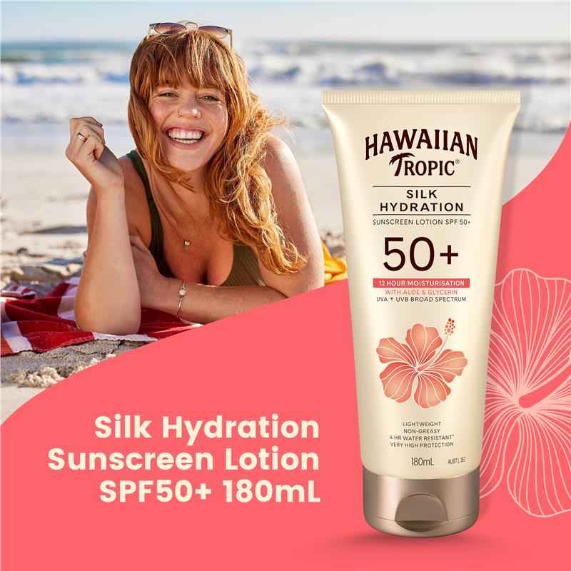 Hawaiian Tropic Silk Hydration Lotion 50+ 180ml
