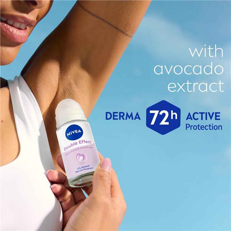 NIVEA Double Effect Roll On Deodorant 72H Protection 50ml