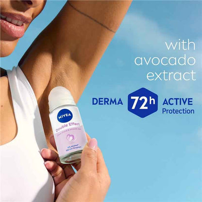 NIVEA Double Effect Roll On Deodorant 72H Protection 50ml
