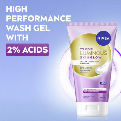 NIVEA Luminous 630 Skin Glow Wash Gel 150ml
