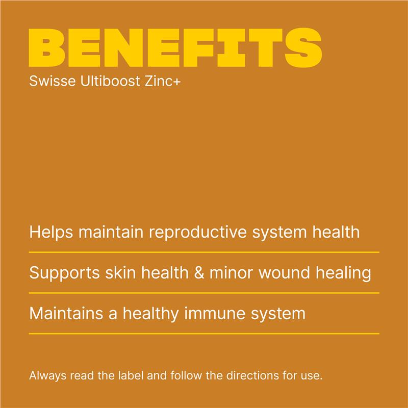 Swisse Zinc+ 180 Tablets Exclusive Size