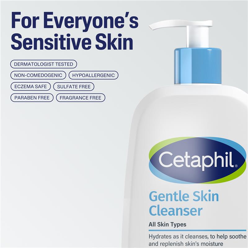 Cetaphil Gentle Skin Cleanser For Face & Body 1.25L Exclusive Size