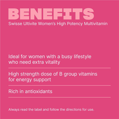 Swisse Women's Ultivite High Potency Multivitamin 40 Tablets
