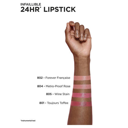 L'Oreal Paris Infallible 24H 2-Step Lipstick 804 Metro-Proof Rose