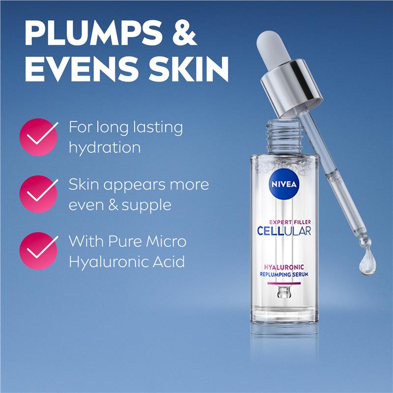 NIVEA Cellular Filler Expert Replumping Hyaluronic Serum 30Ml