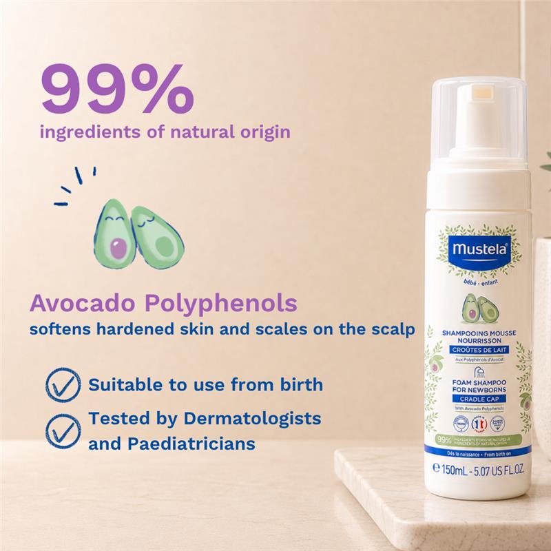 Mustela Newborn Foam Shampoo 150ml