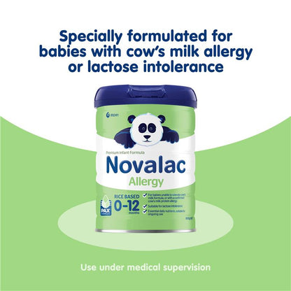 Novalac Allergy Rice Based Infant Formula 0-12 Months 800g New Formula