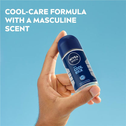 NIVEA MEN Cool Kick 48H Roll On Deodorant 50ml - GimmeNow