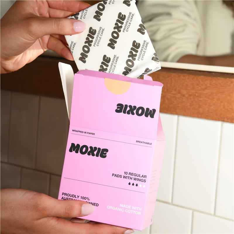 Moxie Organics Regular Daytime Pads 10 Pack
