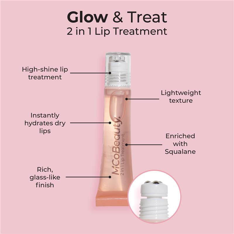 MCoBeauty Glow & Treat 2-In-1 Treatment Lip Oil Peach
