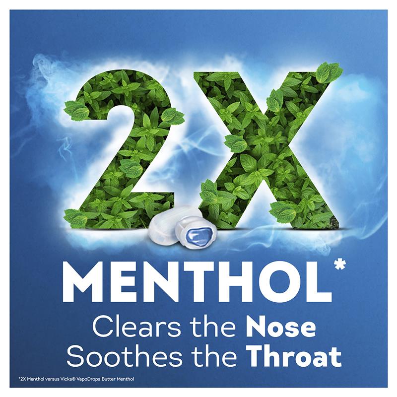 Vicks VapoDrops Xtra Strong Menthol Blast 16 Lozenges
