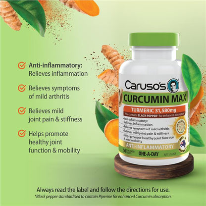 Carusos Herb Curcumin MAX 50 Tablets