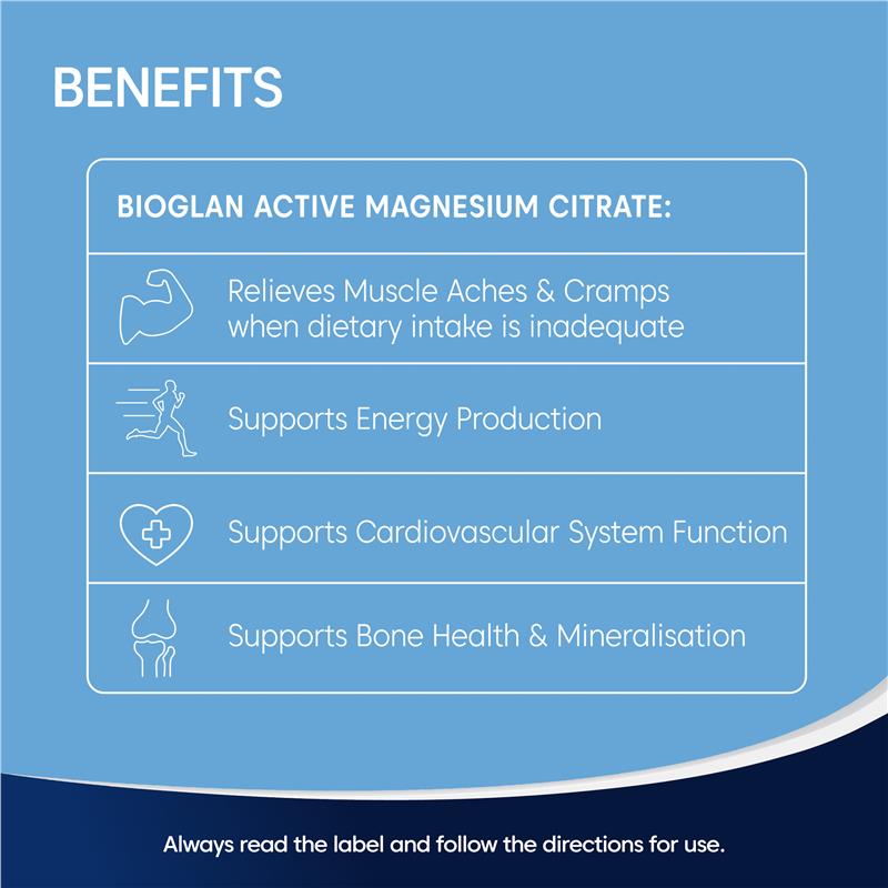 Bioglan Active Magnesium Citrate 200 Tablets