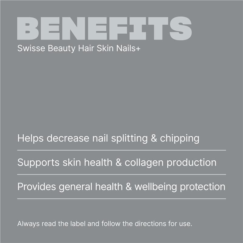 Swisse Beauty Hair Skin Nails+ 180 Tablets Exclusive Size