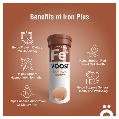 Voost Iron Plus Effervescent 10 Tablets