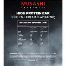 Musashi High Protein Bar Cookies And Cream 90g