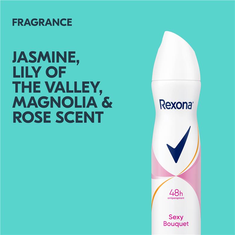 REXONA Women Antiperspirant Aerosol Deodorant Sexy Bouquet 250mL - GimmeNow