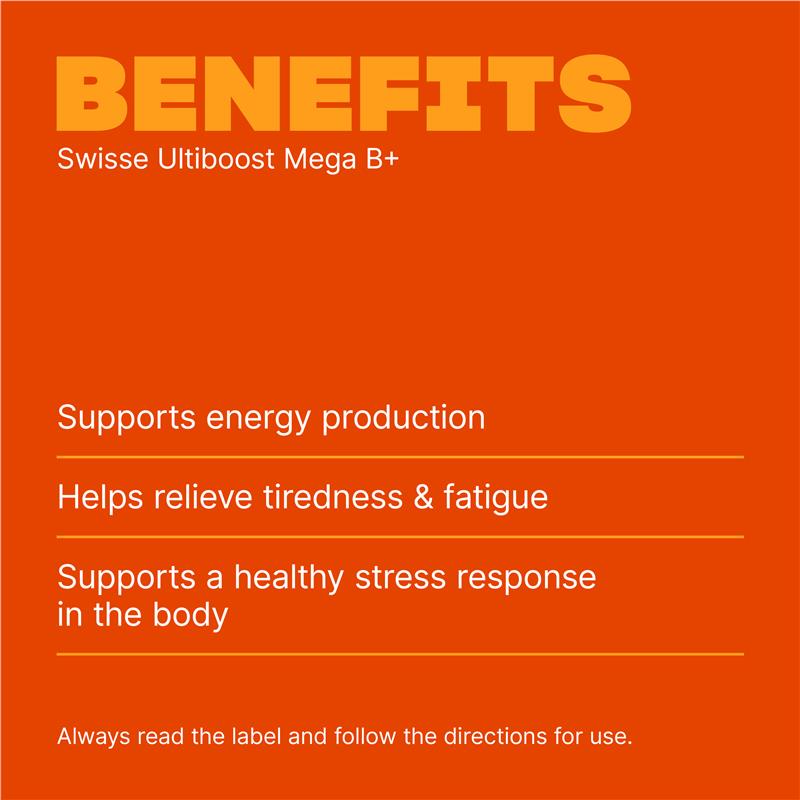 Swisse Ultiboost Mega B + 60 Tablets