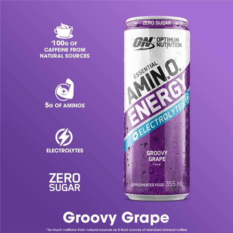 Optimum Nutrition Amino Energy Sparkling + Electrolytes Grape 355ml